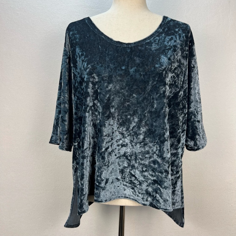 POL Crushed Velvet Top Women's M Soft Stretch Fairy Grunge Whimsigoth Romantic
